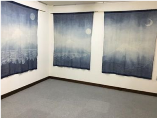 ヘンプ 富士山本藍染タペストリー