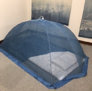 藍染ヘンプ　ベッド蚊帳